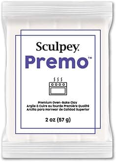 Sculpey Polyform Premo Sculpey Polymer Clay (2 Ounces, White Translucent) PE02 5527.