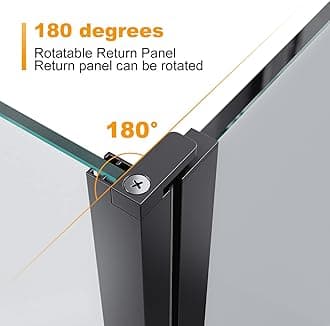 ELEGANT 1200mm Walk in Shower Enclosure Bathroom 8mm Dark Grey Easy Clean Safety Glass Wet Room Shower Screen Shower Cubicles Bath Screen with 300mm Return Panel and 1700 x 700 mm Shower Tray