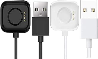 Compatible with OnePlus Watch 2R Charger, USB Charging Dock Cable Compatible with OnePlus Watch 2, 2R Smartwatch (2 Pack-Black+White)