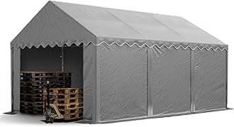TOOLPORTStorage tent 3x6 m PVC 700 N waterproof shelter grey