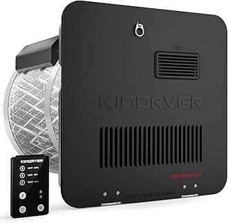 KINGRVER 10-Gallon RV Tank Water Heater — Gas, Electric & Hybrid Modes with Controller, Upgraded Durable Magnesium Anode Rod, Porcelain-Lined Steel Tank, DSI Spark Ignition