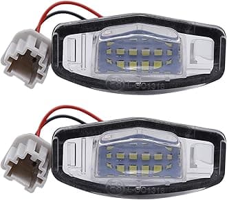 Anxingo 2PCS 6000K 18SMD 12V LED License Plate Light Replacement for Honda Accord Civic Acura TSX TL MDX RL ILX