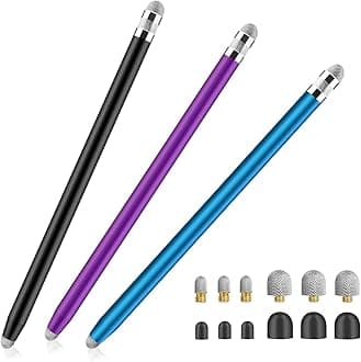 Stylus Pens for Touch Screens,4-in-1 High Sensitivity Capacitive Stylus Pen for iPhone iPad Sumsung Andriod Phones Tablets All Universal Touchscreen Devices (Black/Blue/Purple)