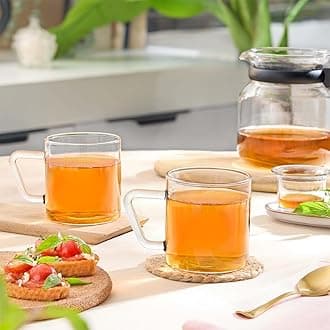 Espresso Classic Mug Set, 120ml, Set of 6, Transparent