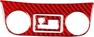 Car USB Charging Port Sticker Premium Real Carbon Fiber Trim Decal Compatible with Hyundai Veloster 2012 2013 2014 2015 2016 2017 Red Accessories