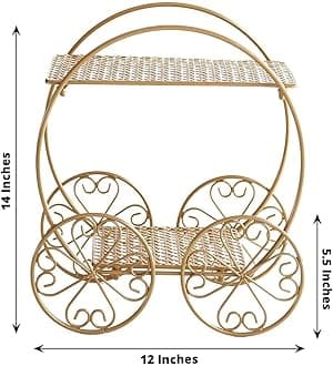 Efavormart 2 Sets of Large Metallic Gold Bird Cage Wedding Centerpiece Table Party Decor All Occasions - 9",13" Tall