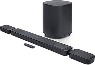 Bar 1000MK2-7.1.4 Channel soundbar System with Detachable Surround Speakers, MultiBeam 3.0™, Dolby Atmos® and DTS:X®, 480W RMS with 10" Sub & Works with Voice Assistant-Enabled Speakers (Black)