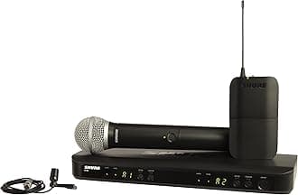 BLX1288/CVL Wireless Combo System with BLX88 Dual Channel Receiver, BLX2 Handheld Transmitter with PG58 Vocal Microphone Capsule, BLX1 Bodypack and CVL Lavalier Condenser Mic - H10 Band