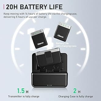 ULANZI AM18 Wireless Lavalier Microphone, Compact Mini Lapel Mic with 200m/656ft Range, Noise Cancellation, 20H Battery for DSLR Cameras, iPhone, Android, Live Streaming, Video