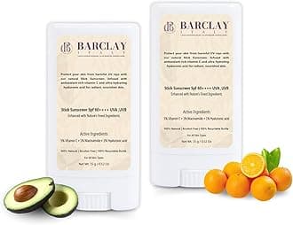 SPF 60++++ Sun Stick – Mineral Sunscreen with Zinc Oxide, Titanium Dioxide, 5% Vitamin C & 1% Niacinamide | Dermatologist-Approved, No White Cast, Alcohol-Free, Lightweight & Travel-Friendly | Suitable for All Skin Types, pack of 2