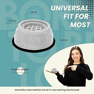 ORBON Anti Vibration Pads for Washing Machine | Washing Machine Vibration Pads | Washing Machine Bush for Vibration | Washing Machine Anti Vibration Pad | Laser Embossed with Enhanced Grip | Set of 4