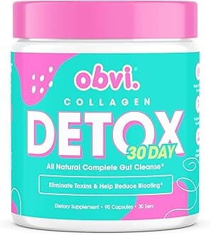 Obvi Detox, Flush Out and Eliminate Toxins, Support Weight Loss, Cleanse Colon, Packed with Antioxidants, Support Liver Health, Reduce Bloating, Soothe Stomach Pain, All Natural (30 Servings)