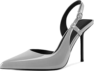 YODEKS Women's Slingback Heels Pointed Toe D'Orsay High Heel Pumps 4 Inch Shoes US Size 5-13