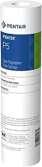 Pentair Pentek P5 Sediment Water Filter, 10-Inch, Under Sink Spun-Bonded Polypropylene Replacement Cartridge, 10" x 2.5", 5 Micron