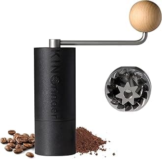 【Famous KOL Recommended】 KINGrinder P2 Lightweight Manual Coffee Grinder for Moka Pot, French Press, Drip with Assembly Consistency Stainless Steel Conical Burr Mill, 20g Capacity