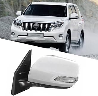 Driver Side Mirror Fit for 2012-2016 Toyota Land Cruiser Prado LC200 Side Mirror Replacement Side Mirror Assembly Rear View Mirror Accessories Side View Mirror Turn Light, Electric Adjustment