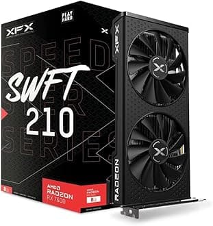 SPEEDSTER SWFT210 RADEON RX 7600 CORE Gaming Graphics Card with 8GB GDDR6 HDMI 3xDP, AMD RDNA 3 (RX-76PSWFTFY)