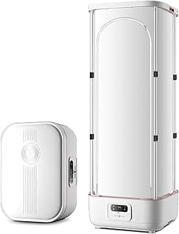 Automatic Ironing Machine Steam Press Ironing Machine, Collapsible Steamer And Clothes Dryer, Sanitise, And Dry Clothes, Results From 10 Minutes, Portable, Hous,White