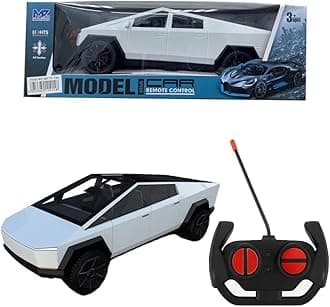 MARTYRA Tesla Cybertruck RC Truck 2.4GHz Remote Control Car – Fast Electric RC Vehicle with LED Headlights & Taillights, Rechargeable Battery, Off-Road Durable Design – Indoor & Outdoor Toy for Kids.
