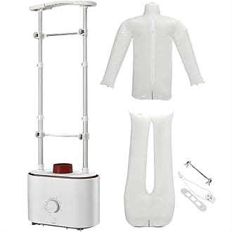 Portable Automatic Garment Steamer - Efficient Drying And Ironing Machine For Clothes With Timing Function - Ideal For Home, Travel, Dorm - Includes Inflatable Clothes Model