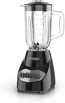 Countertop Blender with 6-Cup Glass Jar, 10-Speed Settings, Black, BL2010BG