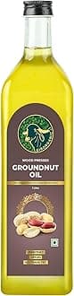 Wood Press Groundnut Oil | Kacchi Ghani | Virgin | Unrefined/Unfiltered | Cold pressed |100% Natural cooking oil 1 litre glass bottle