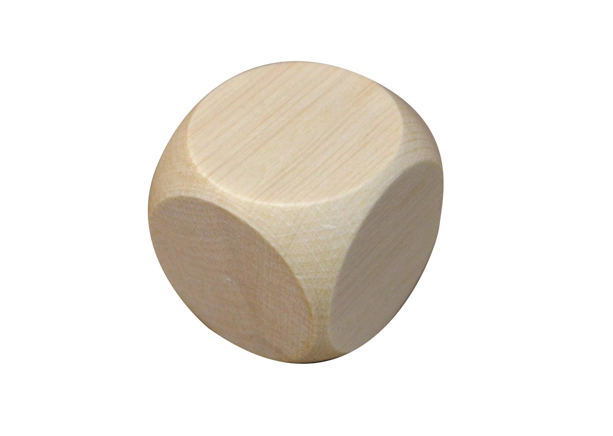 5x Wooden Plain Dice Dices Cube Cubes Blank Plain Unpainted Wood Six Sided 50mm