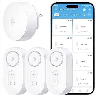 Upgraded Smart Water Leak Detector 1s with 1804ft Ultra-Long Range, WiFi Water Sensor with SMS/Email/APP Push and Sound Alarm, 5-Year Battery Life, Suit for Home, Basement, Kitchen, 3 Pack