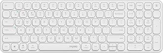 RapooE9310M Wireless Keyboard for Mac/iPad/PC, Multi-Device Bluetooth Keyboard with Number Pad, Low-Profile, Quiet Typing, 99-Key, Battery Powered, Support 4 Devices for Windows, Linux, Chrome, Mac