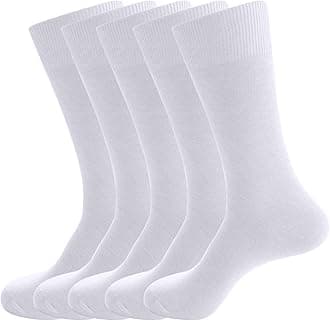 Men's Dress Socks 5 Pairs Mens Cotton Calf Business Formal Socks Soft Breathable Athletic Long Crew Casual Socks