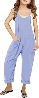 Cnkwei Girls Cnkwei Women V-neck Sleeveless Solid Jumpsuit With Pockets Modern
