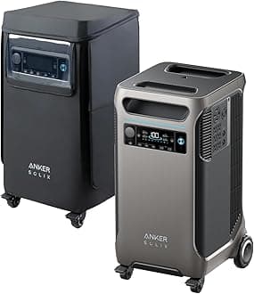 SOLIX F3800 Portable Power Station with Protective Cover, 3840Wh LiFePO4 Batteries, Ultra-High 6000W AC Output, Solar Generator for Home Backup, RVs, Emergencies, Power Outages, Outdoor Camping