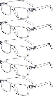 Eyekepper Pack of 5 Classic Spring Hinge Reading Glasses Sun Reading Glasses