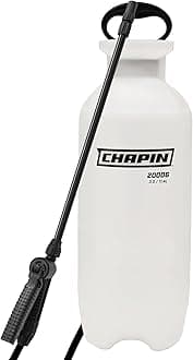 Chapin 20003 Made in USA 3-Gallon Lawn and Garden Pump Pressured Sprayer, for Spraying Plants, Garden Watering, Lawns, Weeds and Pests, Translucent White