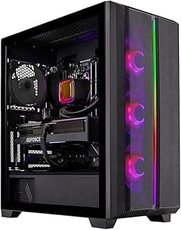 Siege Gaming PC Desktop – Intel Core i7 13700F 2.1 GHz, NVIDIA RTX 4060 Ti, 1TB NVME SSD, 32GB DDR5 RAM RGB, 650W Gold PSU, 360mm AIO, 11AC Wi-Fi, Windows 11 Home 64-bit