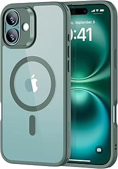 ESR Classic Hybrid Case Clear Green for Phone 16 Plus | Compatible with MagSafe, Shockof Military-Grade tection, Magnetic Phone Case, HaloLock