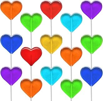 Fruidles Lollipops Mini Heart Shaped Flavored Delicious Lollipop, Individually Wrapped, 5g Lollipop (300 Lollipops, Heart Flavor Mix)