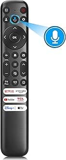 Voice Remote Control for TCL Google-TV LED UHD QLED FHD HDR Smart TVs (with Google Voice Function), Replacement Remote RC813 for Q550G Q650G Q670G Q750G QM850G S370G S450G S470G S550G