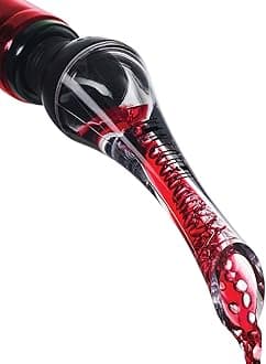 Wine Aerator Pourer - Premium Aerating Pourer and Decanter Spout (Black)
