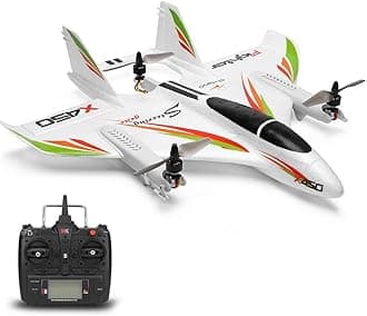 GoolRC WLtoys XK X450 RC Airplane, 2.4G 6CH Glider Fixed Wing Aircraft, 3 Flight Models Brushless Helicopter Vertical Takeoff Landing RTF for Adults