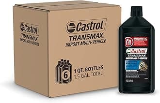 Castrol 06814-6PK Transmax Import Multi-Vehicle Automatic Transmission Fluid - 1 Quart, (Pack of 6)