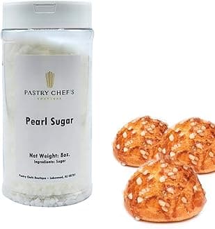 Pastry Chef's Boutique Belgian Pearl Sugar for Waffles Brioches and Choux Pastry - Large Grain - 8oz.