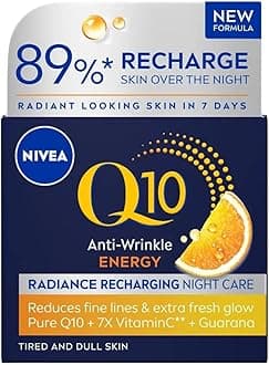 NIVEAQ10 Energy Recharging Face Night Cream (50 ml), Energising Night Cream for Women, Hydrating Night Face Cream, Recharging Face Cream with Vitamin C and Q10