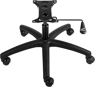 VEVOR Office Chair Base Replacement, 28", 2500 lbs Static Load, Heavy Duty Universal Computer Desk Chair Stool Base Part with 5 Casters, Gas Cylinder & Seat Plate, Desk Chair Base Replacement, Black