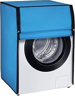 Amazon Brand - Umi. Front Load Washing Machine Cover Suitable for LG 7 Kg, 7.5 Kg, 8 Kg, 8.5 Kg, 9 Kg (63cmsX63cmsX81cms, SKY BLUE)