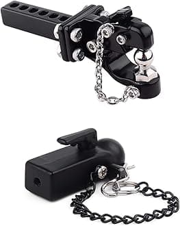 INJORA 1/10 Scale RC Accessories Tow Hook Drop Hitch Receiver,for RC Crawler Traxxas TRX4 Axial SCX10 90046(with Ball Buckle)
