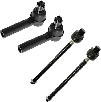 TRQ Inner & Outer Tie Rod End LH RH Set of 4 for 03-10 Ram 2500 3500 2WD