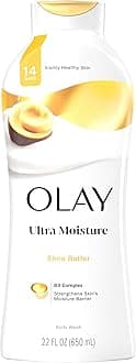 Body Wash for Women, Ultra Moisture, 24hr Moisturizing, Hydrating & Refreshing, B3 Vitamin Complex, Free of Parabens & Phthalates, For All Skin Types, Shea Butter Scent, 22 fl oz