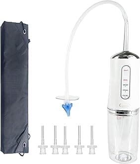 Electric Ear Cleaning Kit for Adults – Premium Ear Wax Removal Tool with Electrical Cleaner Spray – Reusable Earwax Removal Kit with 3 Pressure Irrigation 6 Tip & 9.8in Silicone Hose (White)