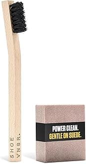 Dry Suede Kit - Sneaker Cleaner & Shoe Care for Light-Colored Nubuck & Suede Shoes - Gently Removes Marks, Spots, & Scuffs - 1 Cleaning Brush & 1 Eraser